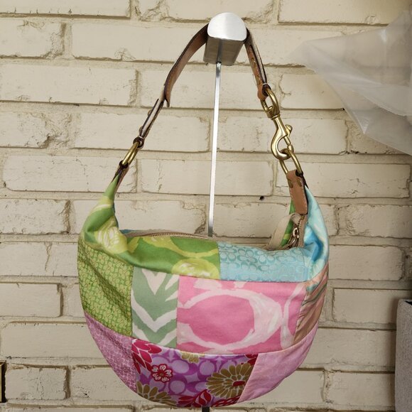 Coach Special Edition Patchwork Hobo Satchel Purse - Picture 3 of 16